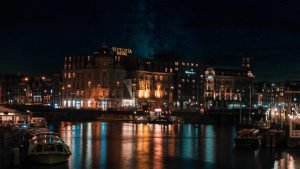 What to do in Amsterdam at Night Amsterdam lit up at night a date night