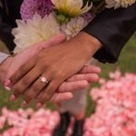 Beautiful proposal ring with flowerbed