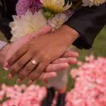 Beautiful proposal ring with flowerbed