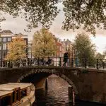 Classical bridge Amsterdam canals