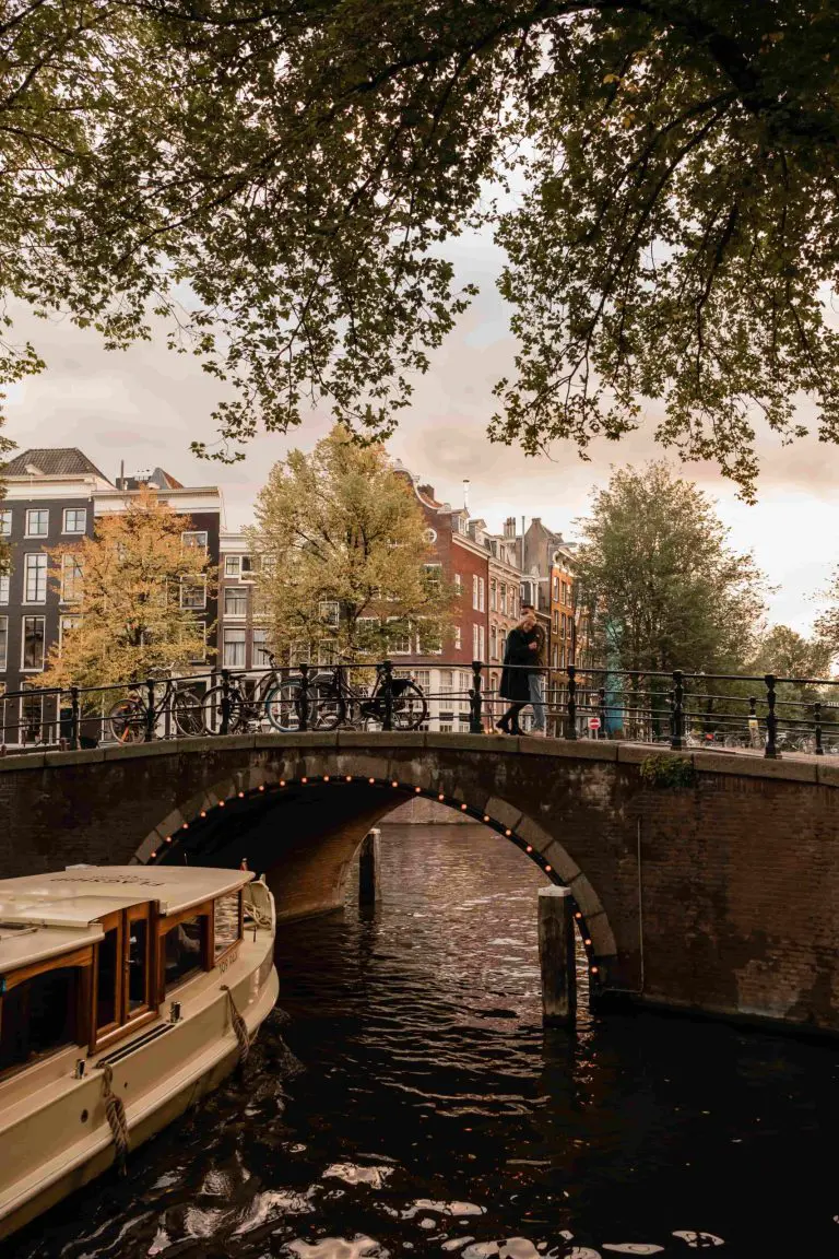 Classical bridge Amsterdam canals