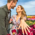 couple ring proposal tulip gardens