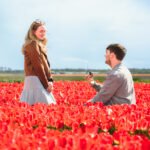 proposal in tulip fields holland